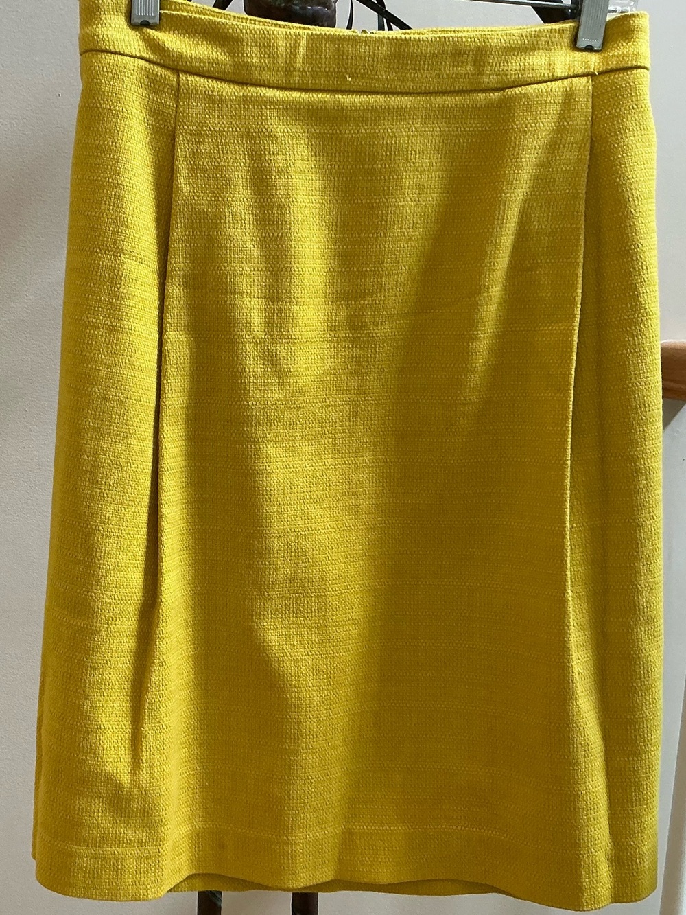 Boden Bright Yellow Textured A-Line Skirt